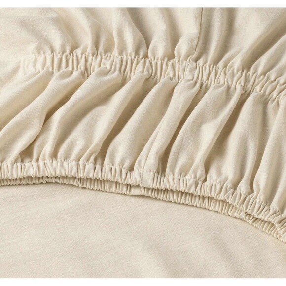 4pc King Woven Sheet Set Tan - Hearth & Hand with Magnolia NEW - Picture 4 of 7